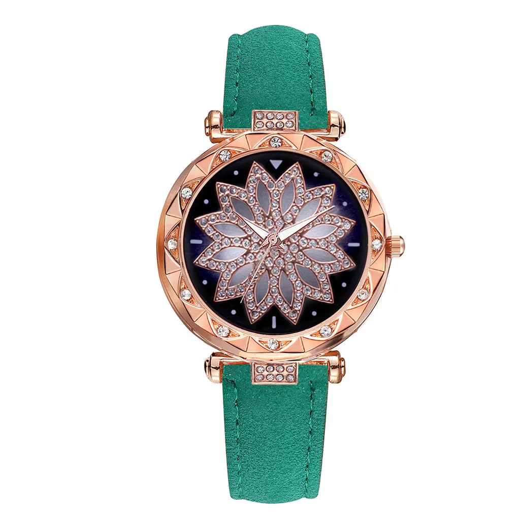 

Vansvar Scrub Belt Casual Watch Simple Diamond Studded Watch