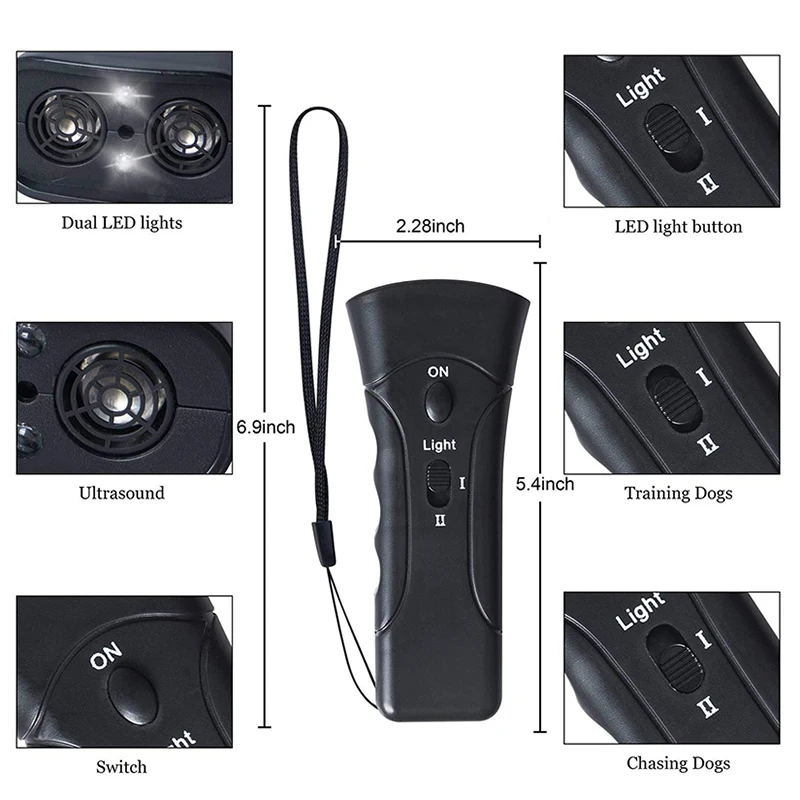 Ультразвуковое устройство для тренировки животных со светодиодной подсветкой 3