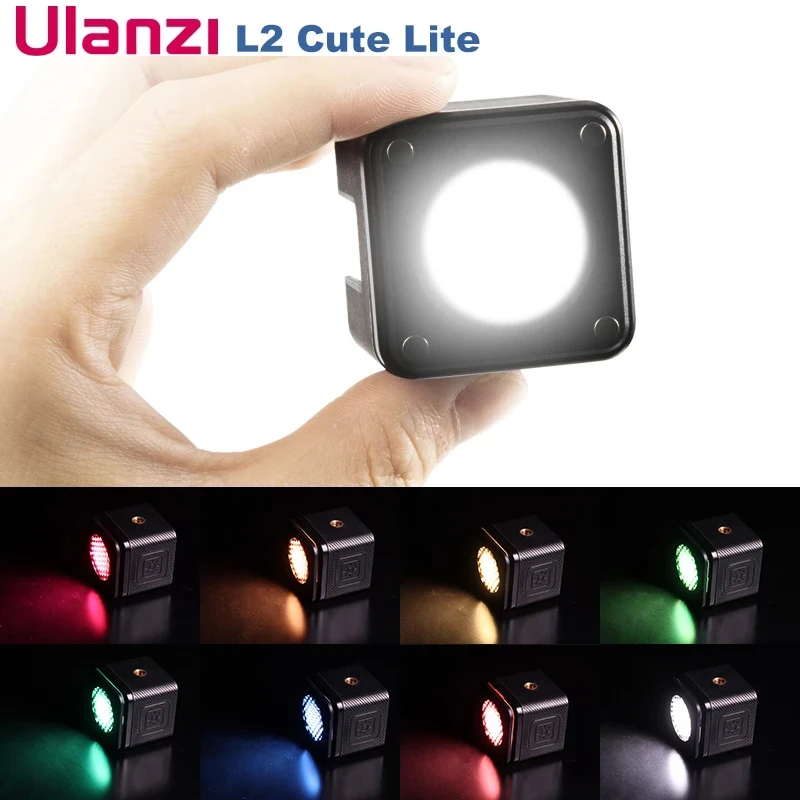 

Ulanzi L2 Cute 10M IP68 Waterproof LED Video Light Portable for Gopro 10 9 DSLR Photographic Lighting with Color Filter Diffuser
