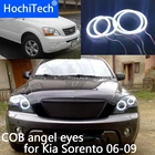 Высокое качество COB светодиодный светильник белый ореол Cob светодиодный ангельский глаз кольцо без ошибок для Kia Sorento 2006 2007 2008 2009