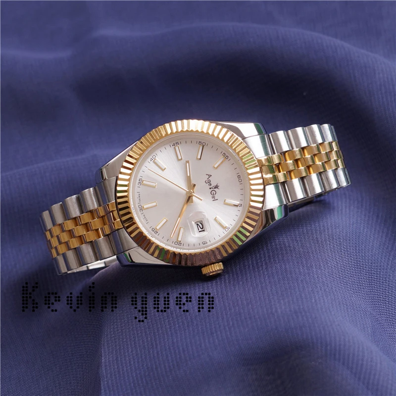 6 Лучшие новые 41 мм Datejust стальные синие часы Мужские механические Автоматические часы люксовый бренд Бизнес Мода President Desinger часы - Цвет: 6