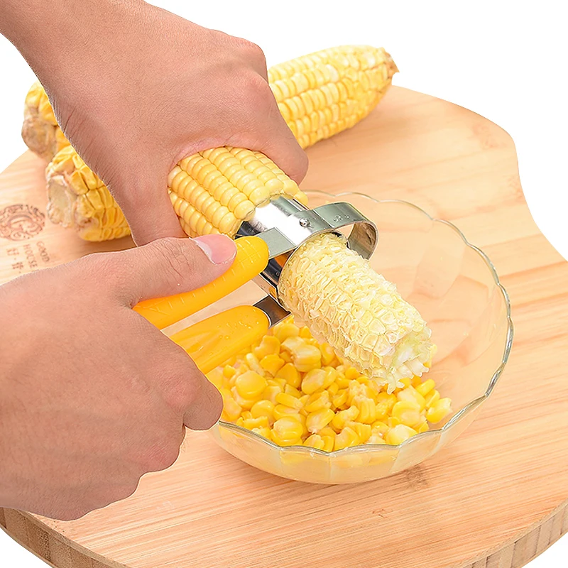 

Corn Thresher Plastic Planer Corn Creative Kitchen Gadget Hotel Household Manual Stainless Steel Corn Planer