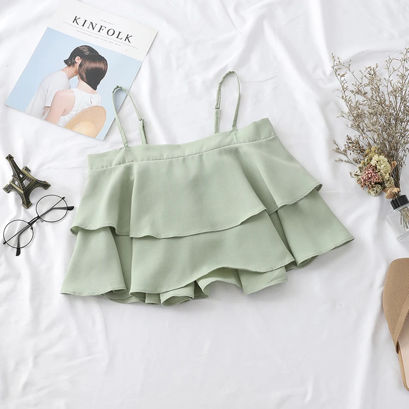 Heliar 2019 летний наряд маленький и двухслойный с краями листьев лотоса верхняя