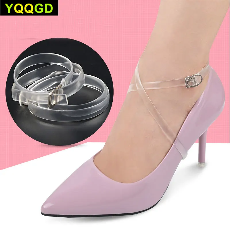 

1Pair Women's Detachable Shoe Straps Handy Elasticated Shoe Straps High Heels Anti-loose Shoelace Accessories
