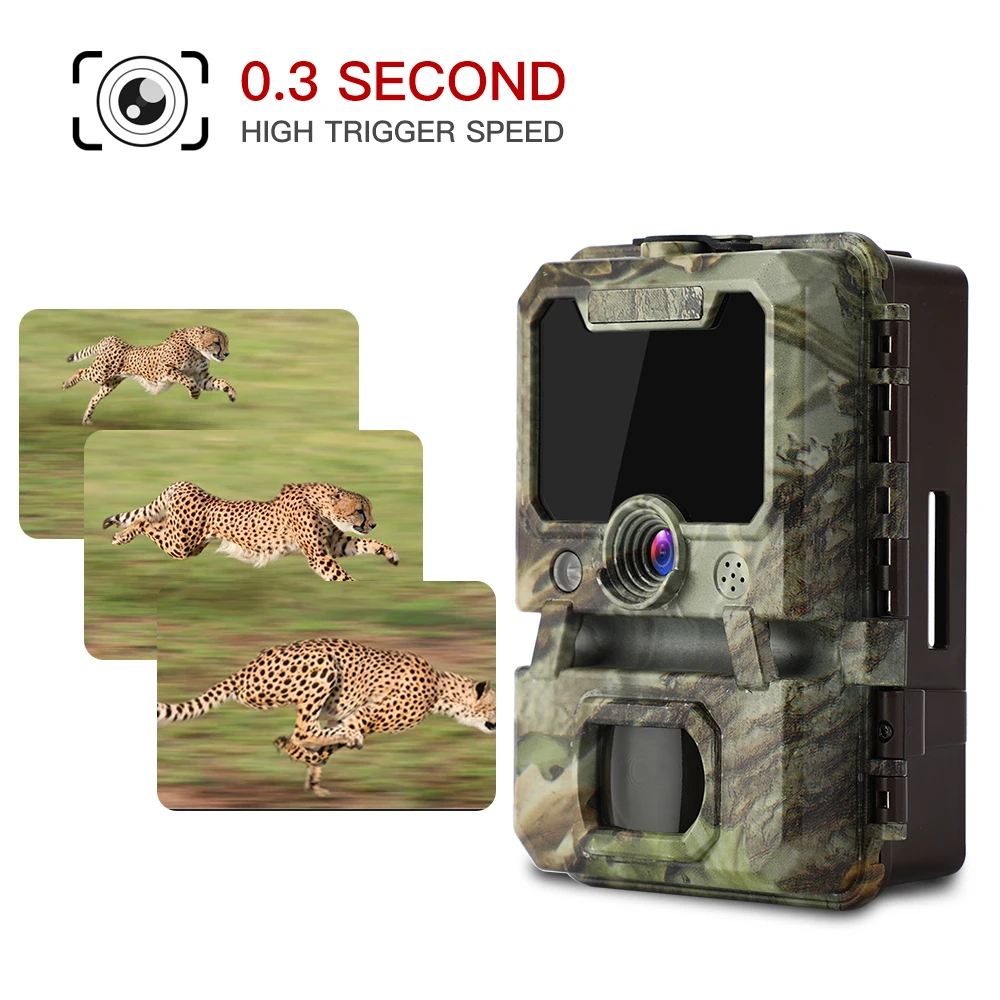 

Boblov 1080p 30MP HD Hunting Trail Camera Farm Home Scouting Night Vision Trap 0.3s Trigger Wildlife Camera Surveillance