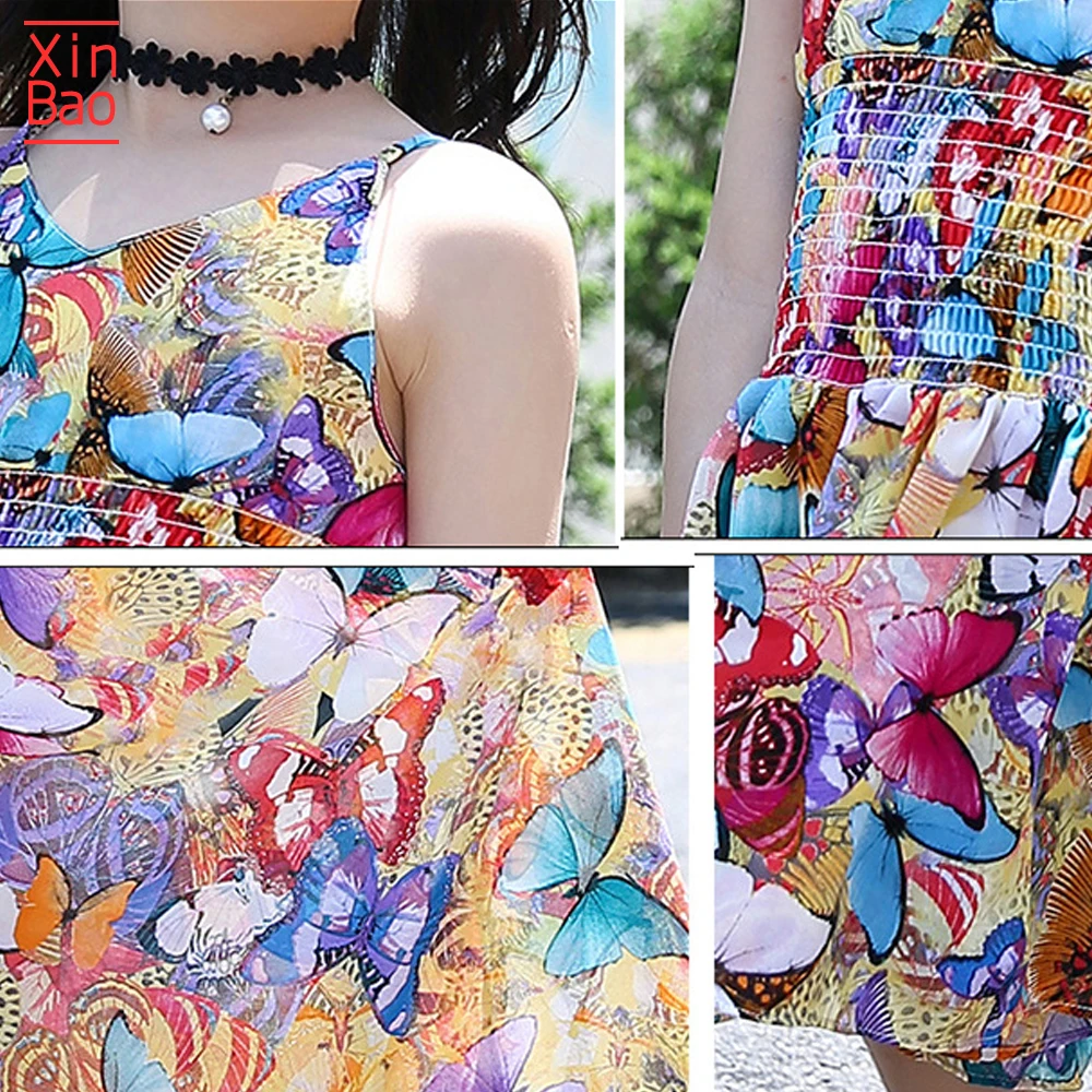 Детское платье принцессы XINBAO летнее пляжное с цветочным рисунком для девочек 6 10