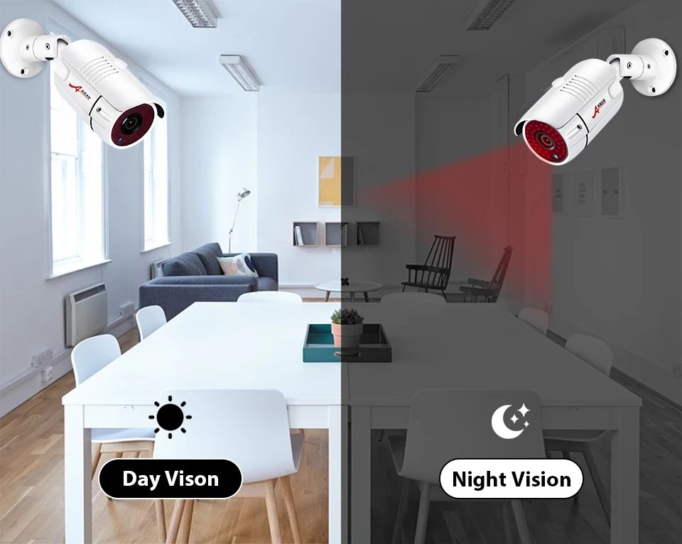 ANRAN AHD 4CH DVR CCTV комплект системы безопасности 1080P ИК ночного видения наружная AHD камера система аналоговая HD система видеонаблюдения