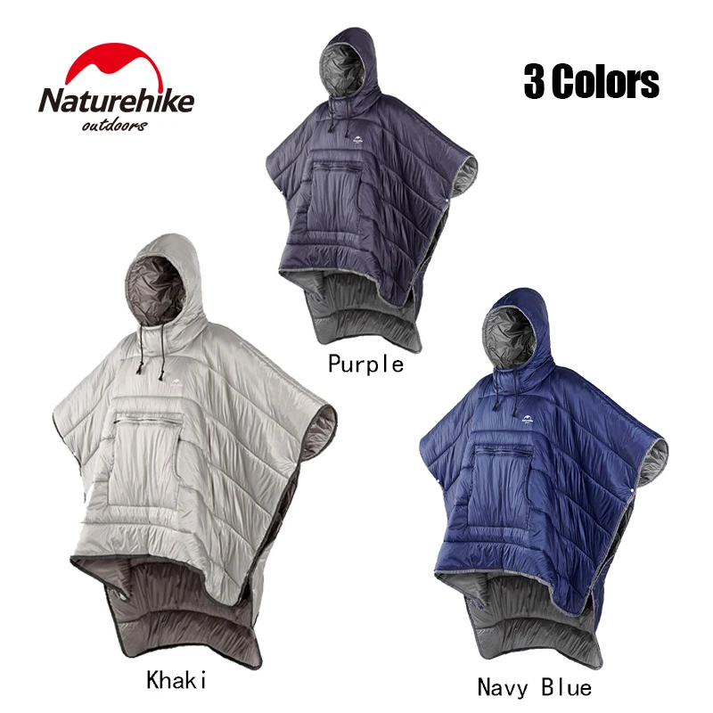 Naturehike Lazy Man Cloak Style Sleeping Bag Unisex Portable Outdoor Waterproof Camping Warm Sleeping Quilt Winter Travel Poncho