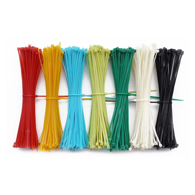 

100pcs Self Locking Nylon Cable Ties 3 x 200mm Plastic Zip Tie Band Wire Binding Wrap Straps DIY Cable Fasten Organiser