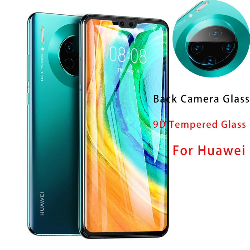 2 в 1 Защитное стекло для задней камеры huawei Nova 4 4E 5 5T Pro 5i 9D Защита экрана P Smart Plus 2019