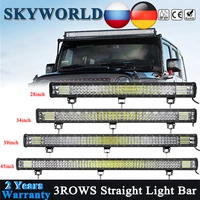 28 34 39 45 inch led light bar 7d combo beam led bar offroad for jeep niva lada 4x4 uaz truck suv atv tractor work light 12v 24v