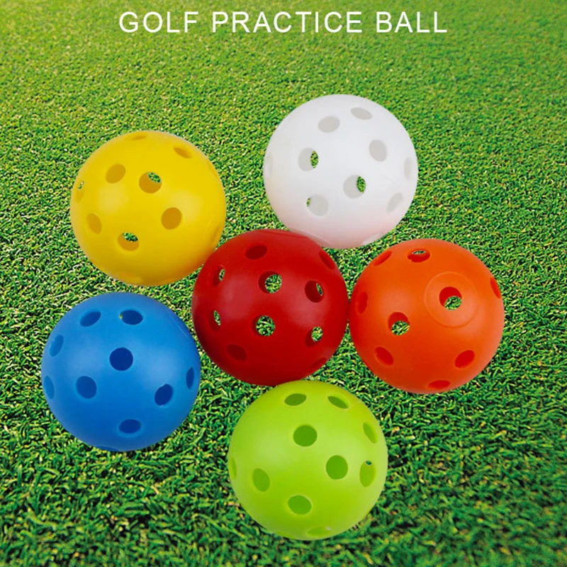 

10Pcs Golf Balls Indoor Outdoor Whiffle Airflow Golf Practice Training Balls