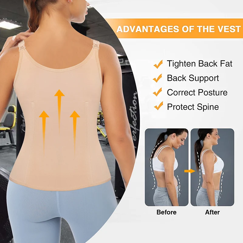 Women Waist Trainer Body Shaper Corset Top Slimming Sheath Woman Flat Belly High Compression Modeling Strap Shapewear Underwear