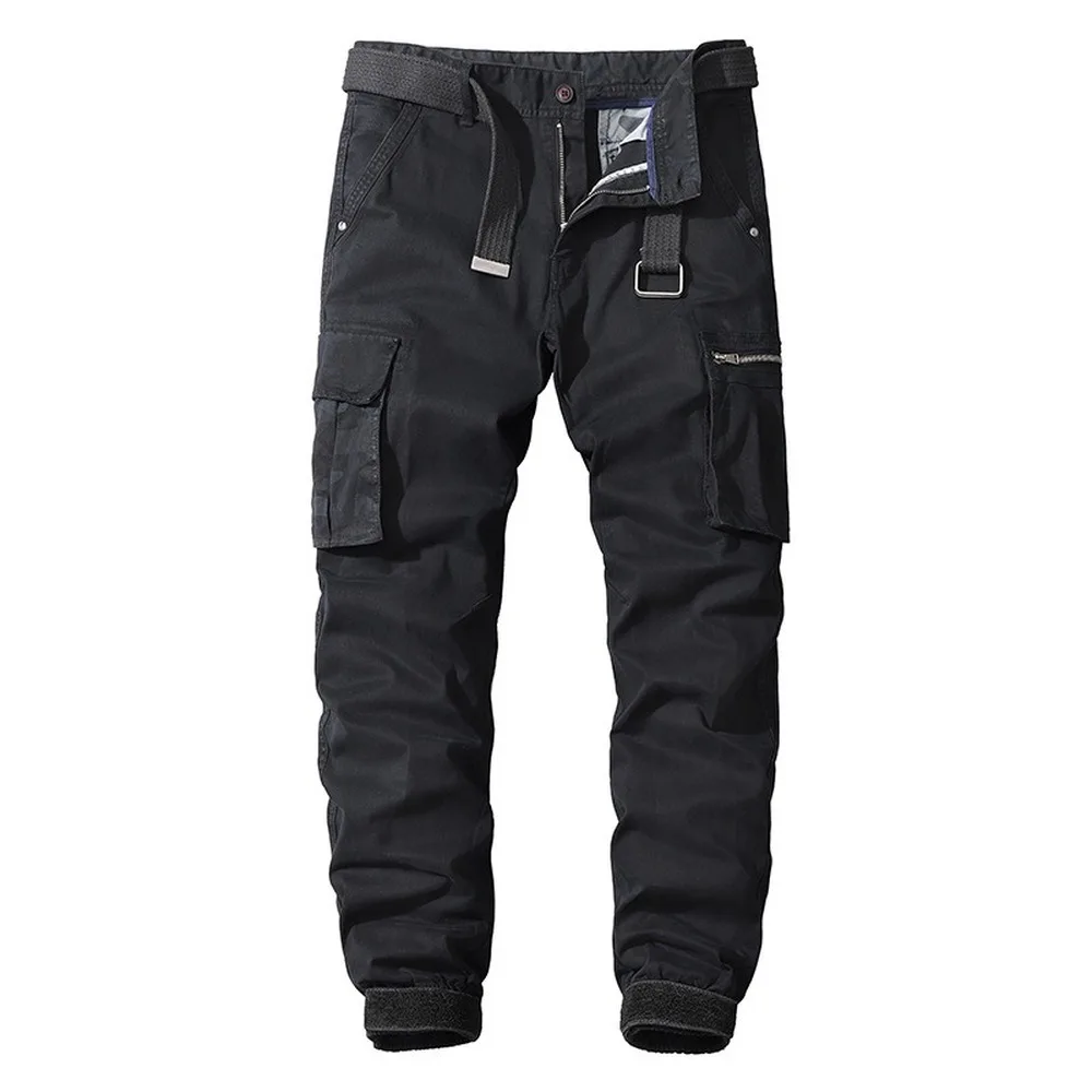 

Pantalones casuales de algodón de Color sólido K18 pantalones de los hombres Trekking aire libre de viaje pantalones de trabajo