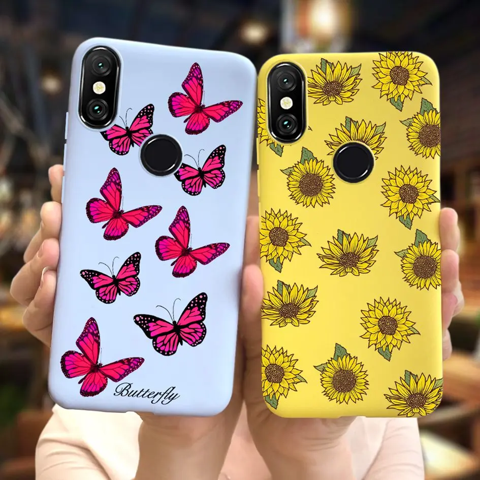 Чехол для Xiaomi Redmi Note 6 Pro 26 дюйма противоударный бампер с популярными узорами