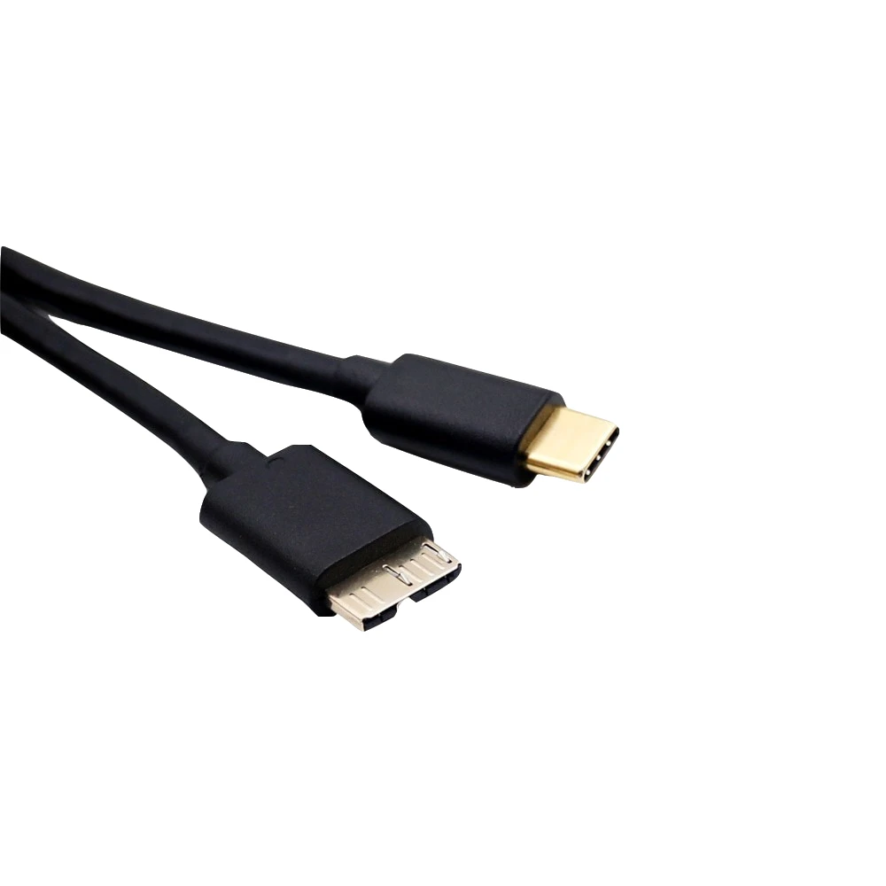 1х позолоченный USB 3,1 type C штекер USB 3,0 Micro B штекер корпуса для жесткого диска кабель для быстрой синхронизации данных 0,5 м/1 м/1,8 м