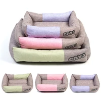 pet dog bed comfortable patchwork winter warm mat for small medium dogs top quality cat sleeping nest