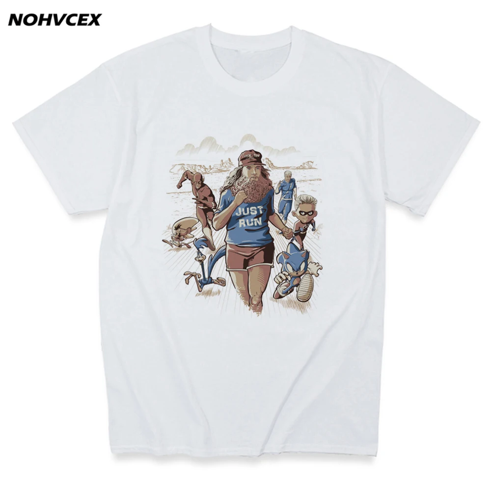 Мужская Повседневная футболка с принтом Форреста гампа|t-shirt for men|forrest gumpfashion t-shirt |