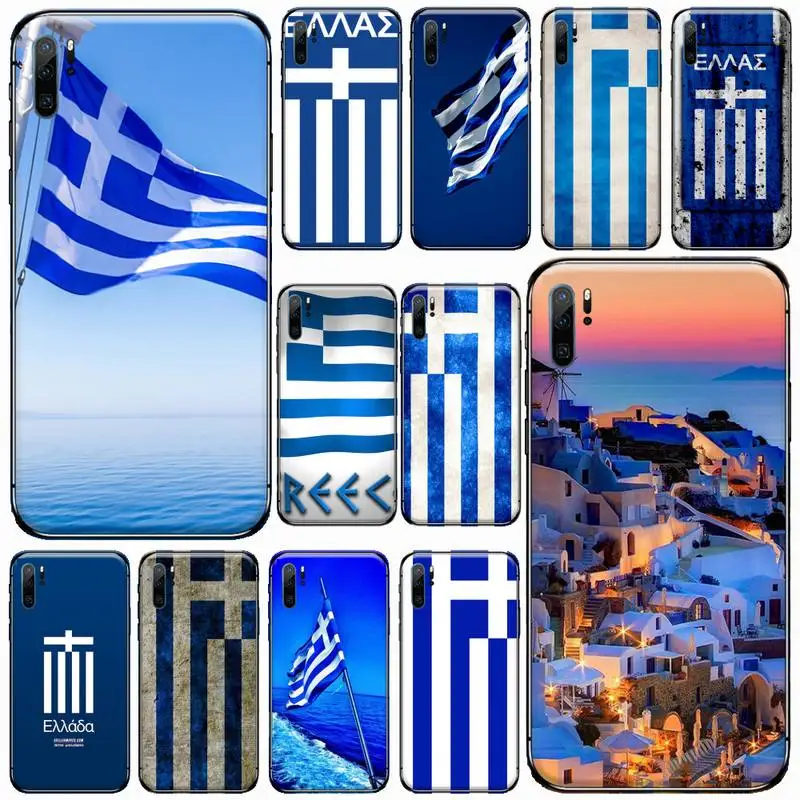 

Greece Greek National Flags Phone Case For Huawei honor Mate P 9 10 20 30 40 Pro 10i 7 8 a x Lite nova 5t Soft silicone funda