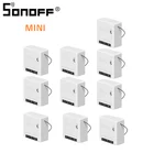 1-10 шт. Sonoff Мини Wi-Fi переключатель двухсторонний Интеллектуальный Wi-Fi переключатель сделай сам Автоматизация умного дома переключатель дистанционного управления работает с Alexa