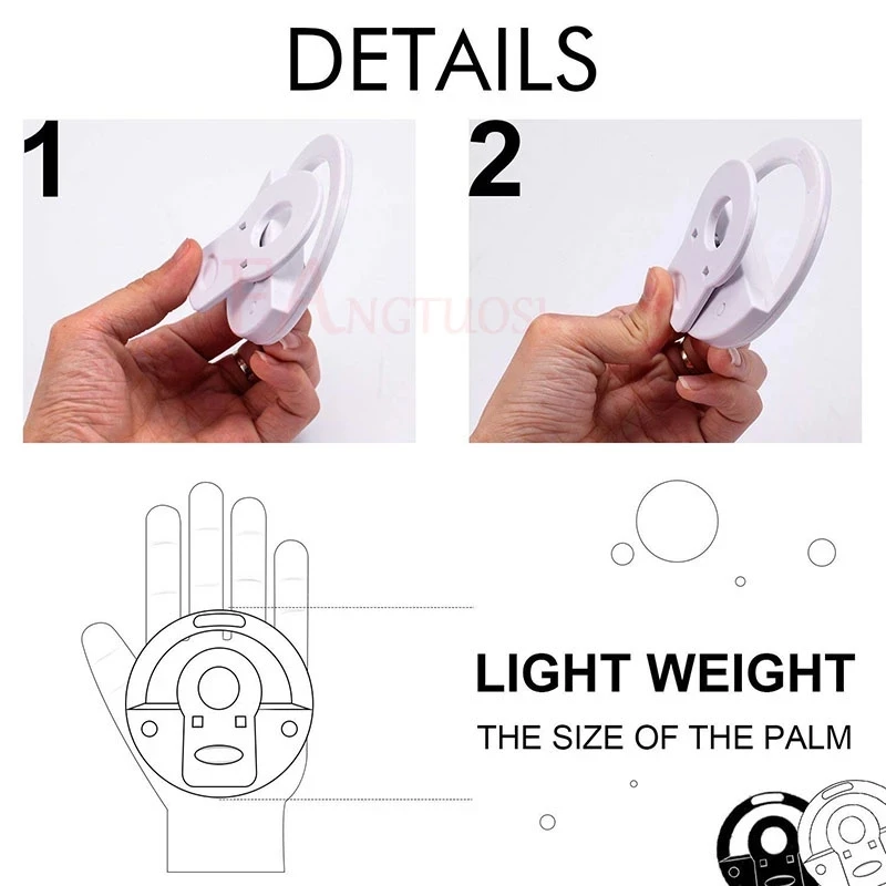 

Selfie Lamp Novelty Led Fill Light Ring for Phone Camera Portable ClipOn Lamps Women Girl Night Darkness Beauty Enhancing Lights