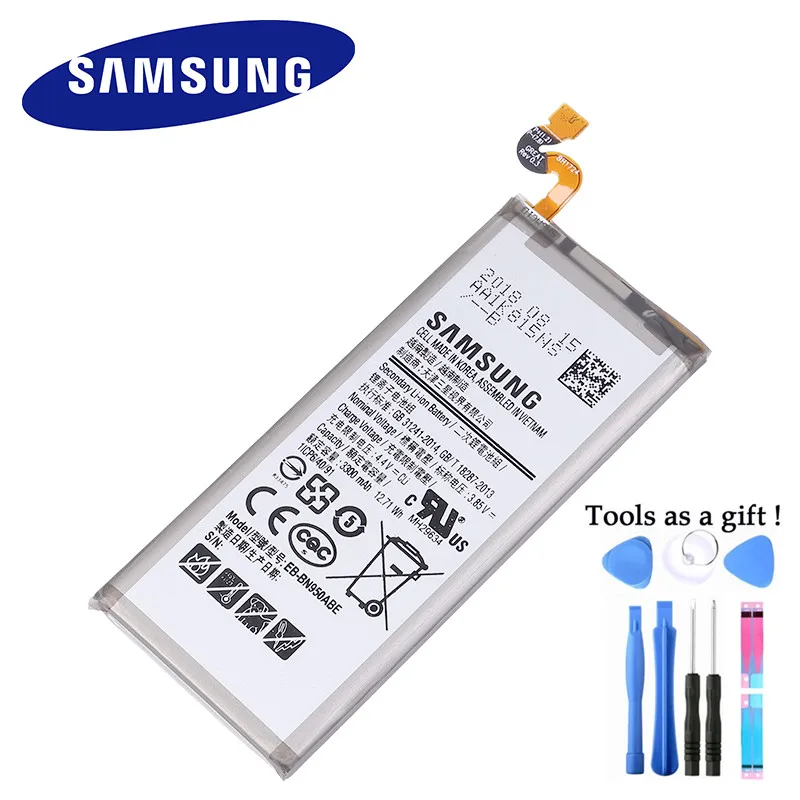 

100% Original New Samsung Note 8 Battery For Samsung N950 N950F N950U N950N EB-BN950ABE 3300mAh Samsung Note 8 N950 Battery
