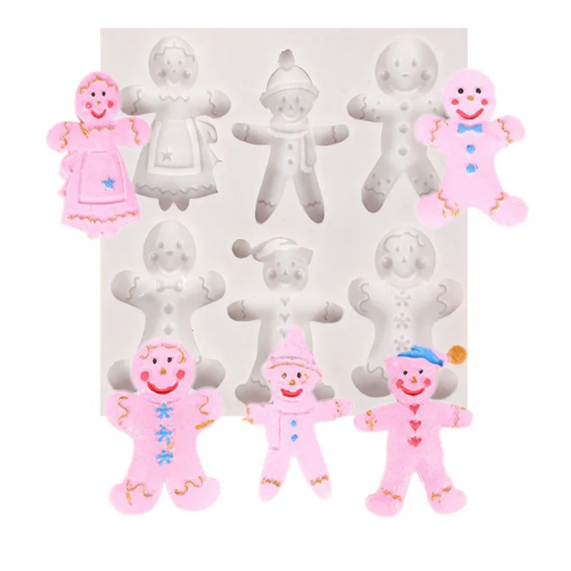 

Food Grade Silicone Molds Chocolate Candy Mold Small Baking Molds Santa christmas stocking elk Fondant Model Baking Tools