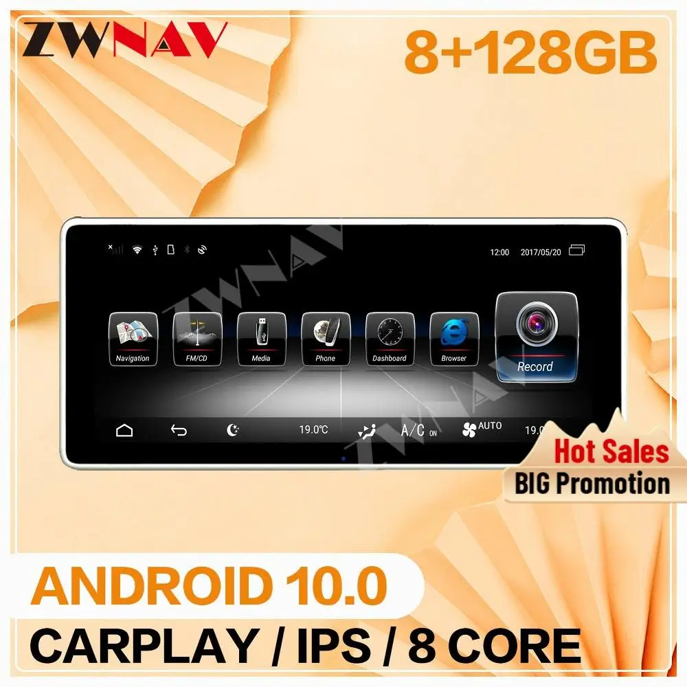 

For Mecerdes Benz C GLC CLS 2014-2017 Carplay 128G Android 10 Screen Multimedia Player Radio Stereo Cassette Recorder Head Unit