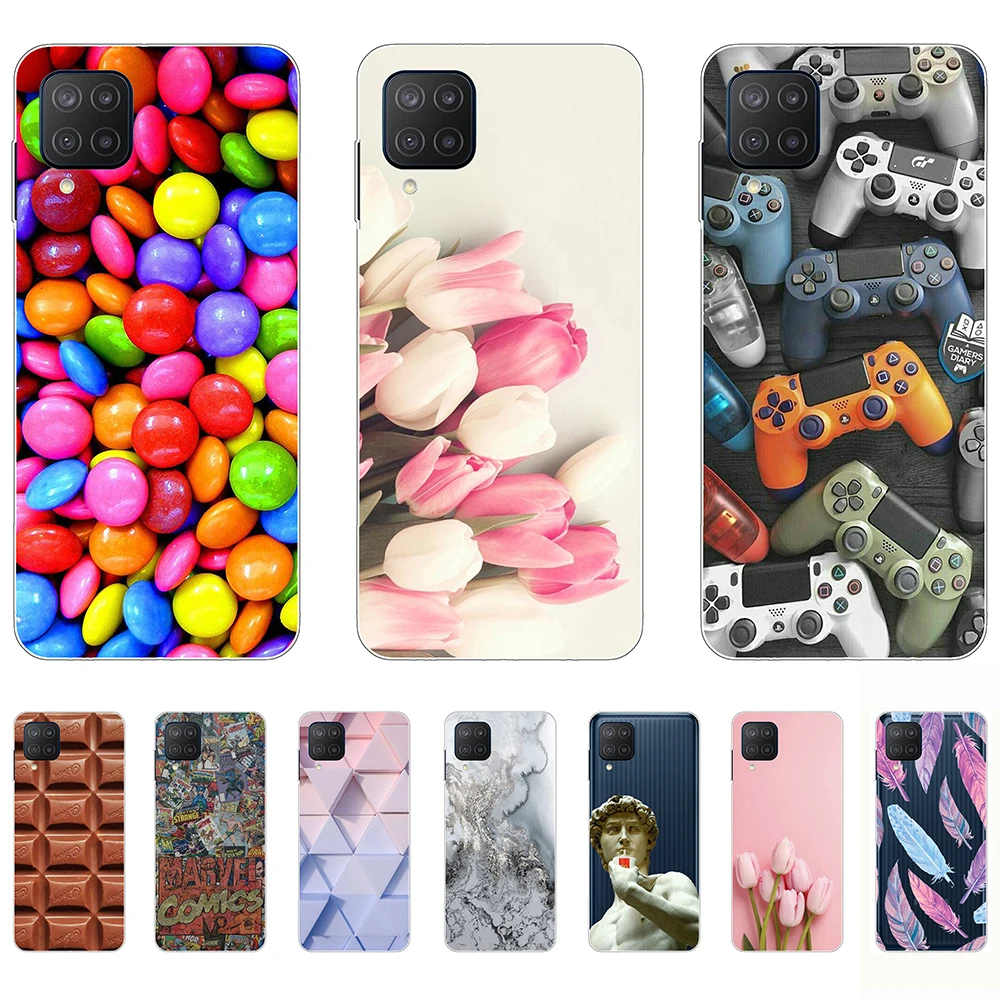 

Silicon Case for Samsung Galaxy M12 Fashion Abstract Cover on Galaxy M12 Shell Cover Anti-fall Anti-knock Shockproof Personality