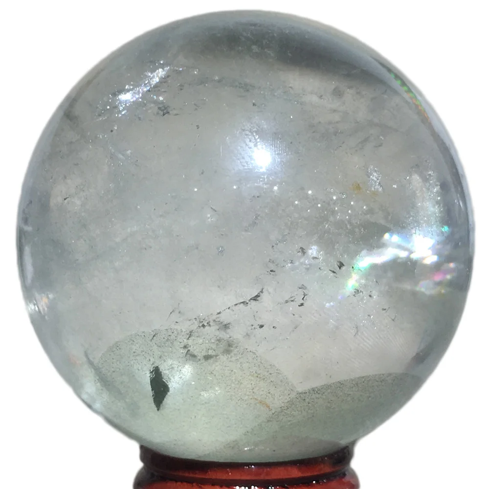 

Natural Garden Quartz Ball Ornament For Home Wedding Decoration Reiki Healing Polish Ghost Crystal Gemstones Sphere