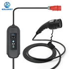 Зарядное устройство для электромобилей, 7 метров, тип 2, 11 кВт, 16 А, 3 фазы, IEC 62196-2, вилка CEE, портативное быстрое зарядное устройство для электромобиля, зарядная станция EVSE