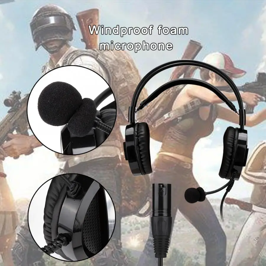 Авиации гарнитура пилота Шум снижение 5-контактный разъем универсальный с