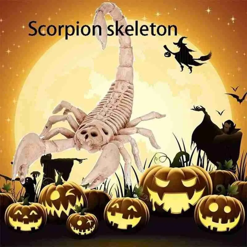 

1pc Halloween Decoration Bone Props Skeleton Animal Bat Spider Mouse Lizard Scorpion Halloween Horror House Party Accessories