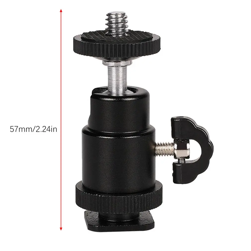 

For Camera Tripod Metal photography light bracket phone head 1/4 Mini Hot Shoe Ball Head Flash Bracket Holder Mount Screw