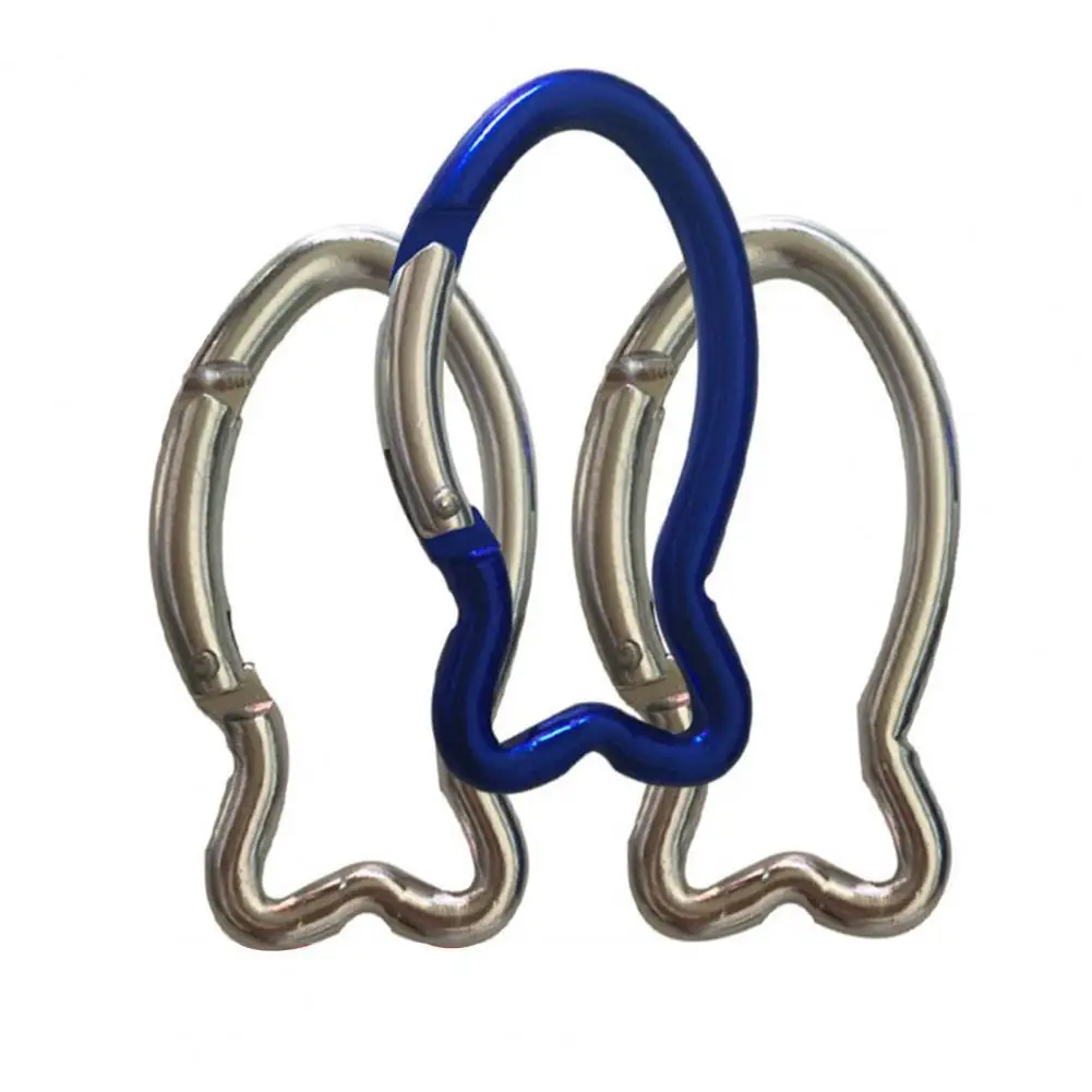 

Hot Sales!!!2Pcs Portable Multifunctional Fish-Shaped Buckle Aluminum Alloy Carabiner for Backpacks