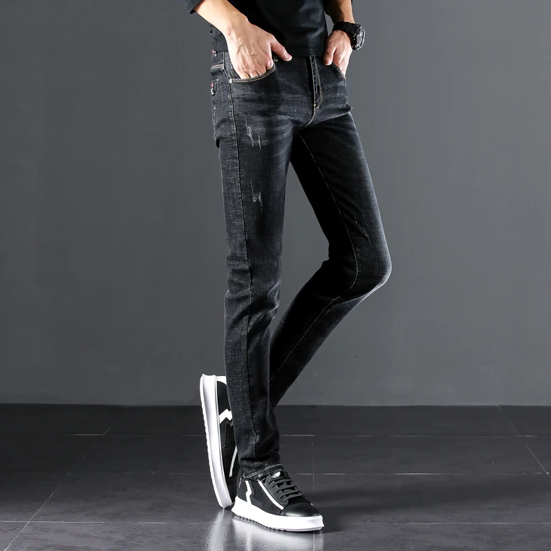WWKK 2020 мужские джинсы весна и лето обтягивающие Прямые повседневные тонкие