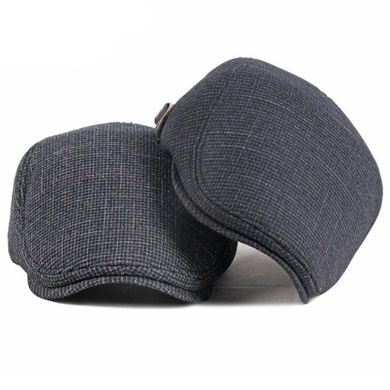 HT3441 Men Berets Autumn Winter Cap Hat Male Adjustable Ivy Newsboy Flat Cap Men Vintage Wool Beret Hat Men Gastby Beret Cap