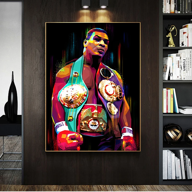 

"Boxing Mike Tyson" Wall Art Canvas Painting Oil Painting Posters and Prints Modular Pictures Modern in Livingroom Home Decor