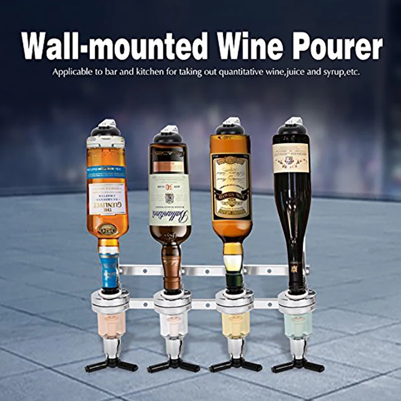 

Bar Tools Buffet Pourer Wine Bottle Dispenser Caddy Liquor Dispenser Wine Rack Bar Wall Mounted Pourer Wine Shaker 4 Bottles