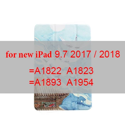 Магнитный флип-чехол с рисунком крана для iPad pro 11 10,5 12,9 9,7 планшет умный защитный чехол для iPad 9,7 Mini 1 2 3 4 5 - Цвет: for 2017 2018