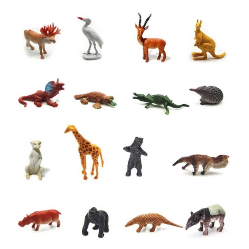 

53Pcs Animal Toy Simulation Mini Dinosaur Wildlife Model Wild Zoo Collection