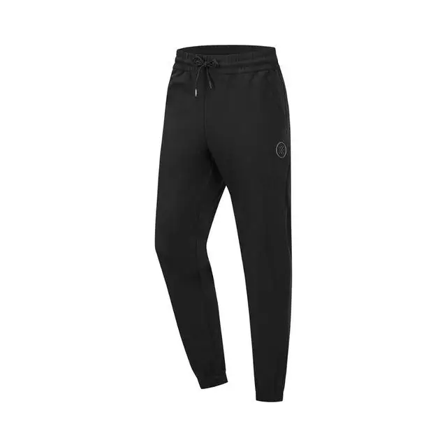 Li-Ning Мужская серия WADE Брюки стандартные 72% хлопок 28% полиэстер подкладка комфорт пот трико, спортивные брюки AKLP437 CJAS19 - Цвет: AKLP437-1H