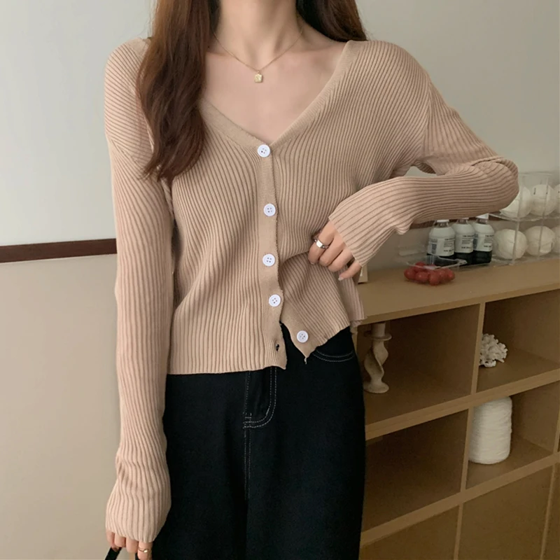 AOSSVIAO повседневный длинный вязаный кардиган для женщин Осень-зима желтый с