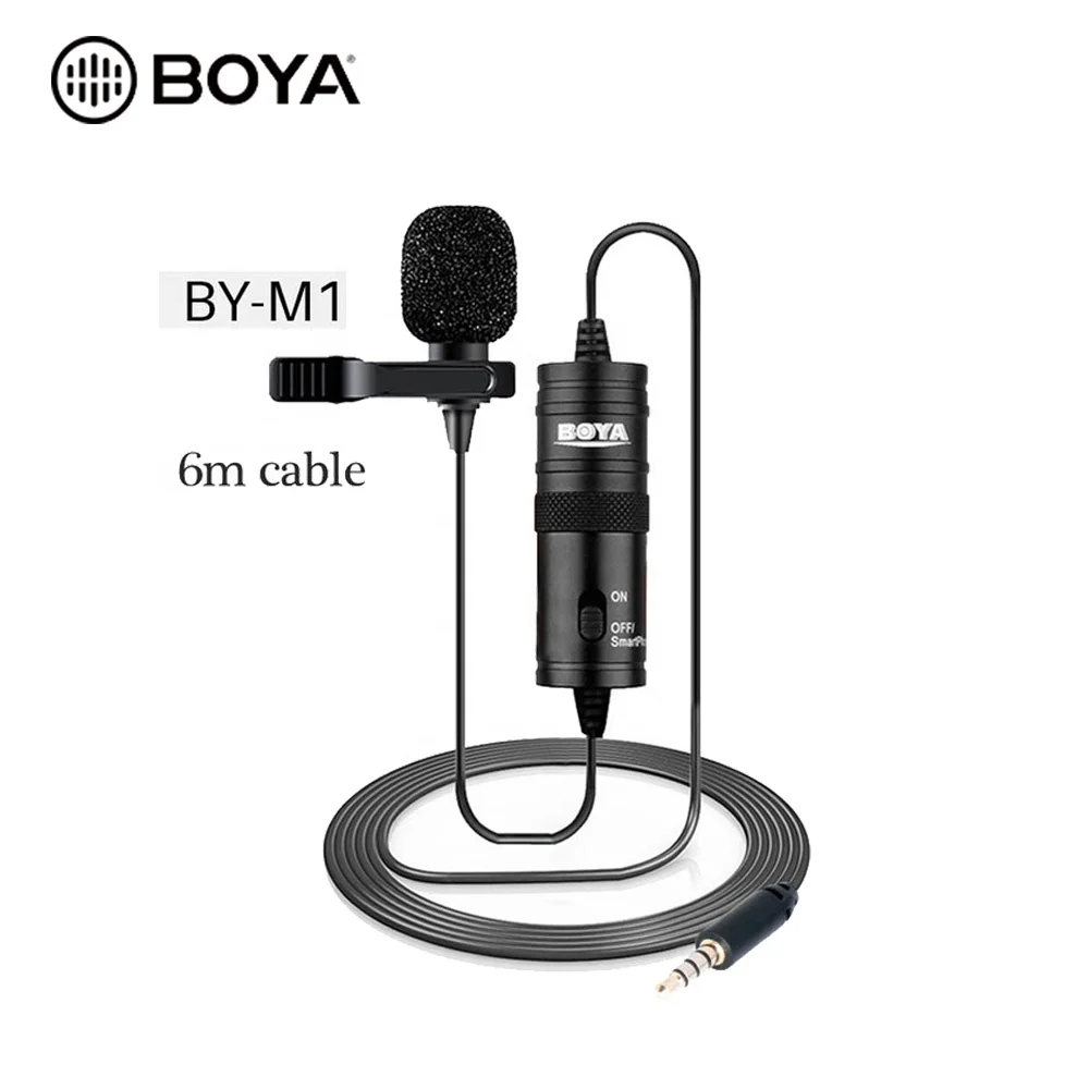 

BOYA BY-M1 Mini Wired Lavalier Collar Tie Clip Mic Microphone for Iphone