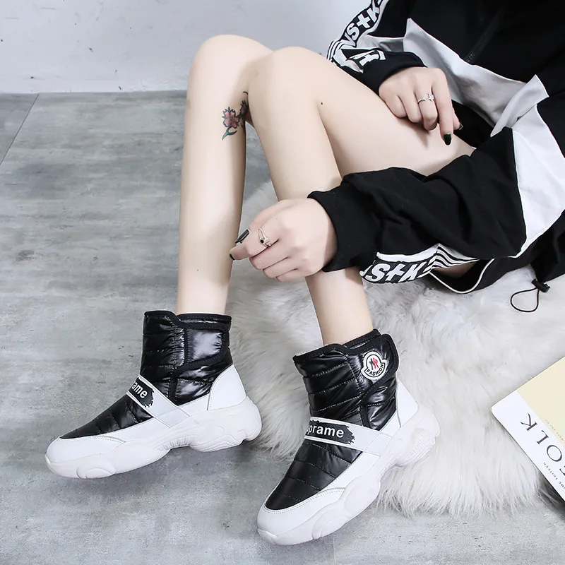 W-зима Новинка зимние ботинки из хлопка модные трендовые повседневные теплые