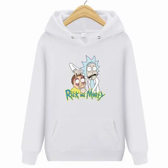 HW0041white Новинка, брендовые толстовки с капюшоном Rick marty для мужчин и женщин, мужские толстовки с капюшоном для скейтборда, мужские хлопковые толстовки с капюшоном Rick marty - Цвет: HW0041white