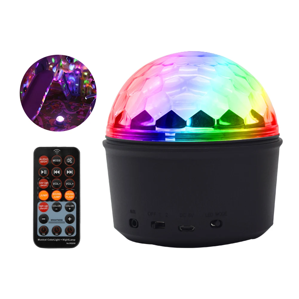 Цветной Вращающийся атмосферный Ночной светильник 9 цветов светодиодный Bluetooth