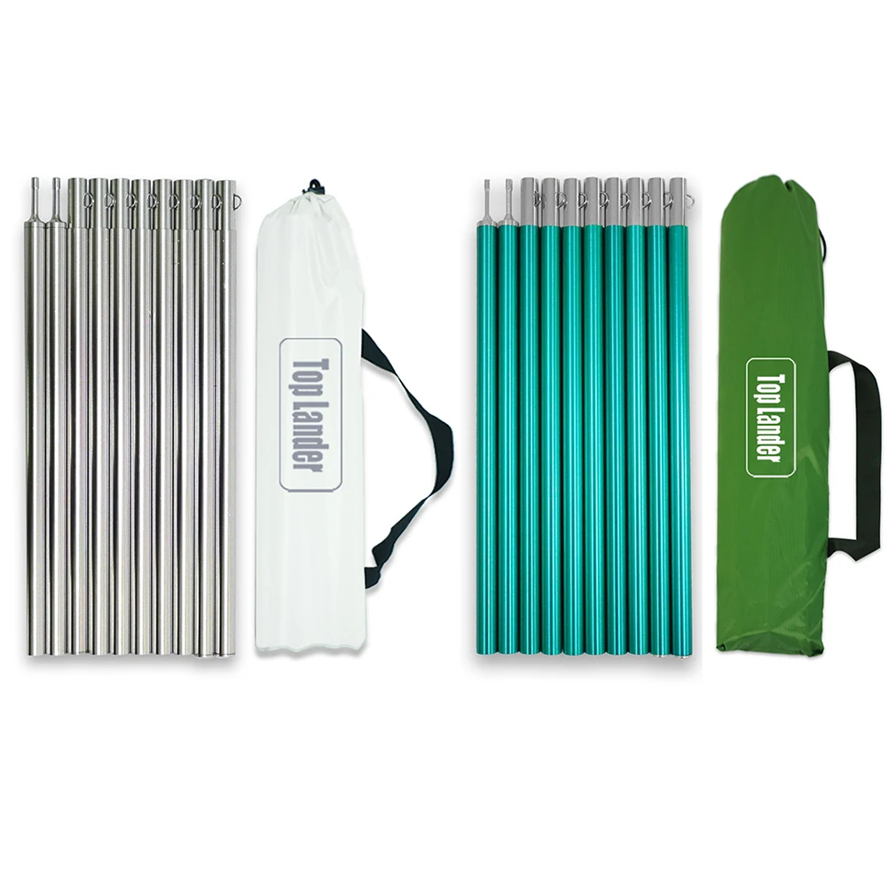 

10pcs 1.9m Tent Awning Pole Lightweight Camping Beach Picnic Sunshade Poles Camping Hiking Beach Canopy Sunshade Poles Accessor