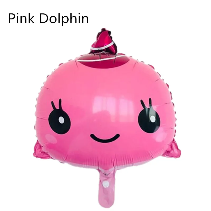 Милый 18 дюймовый мультяшный воздушный шар с головой животных лиса дельфин кролик