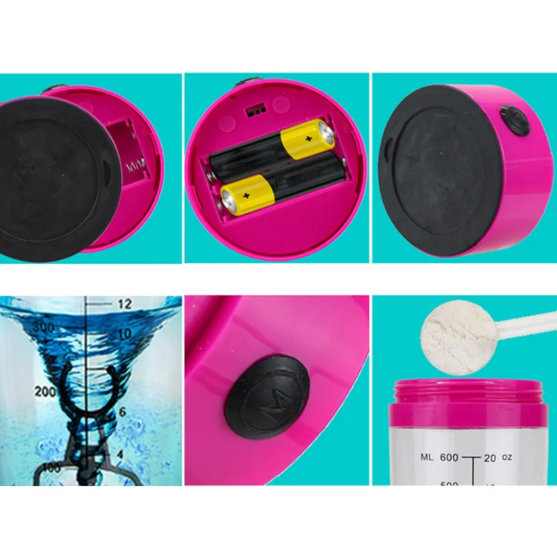 600 мл электрическая Автоматизация протеиновый шейкер портативная бутылка для